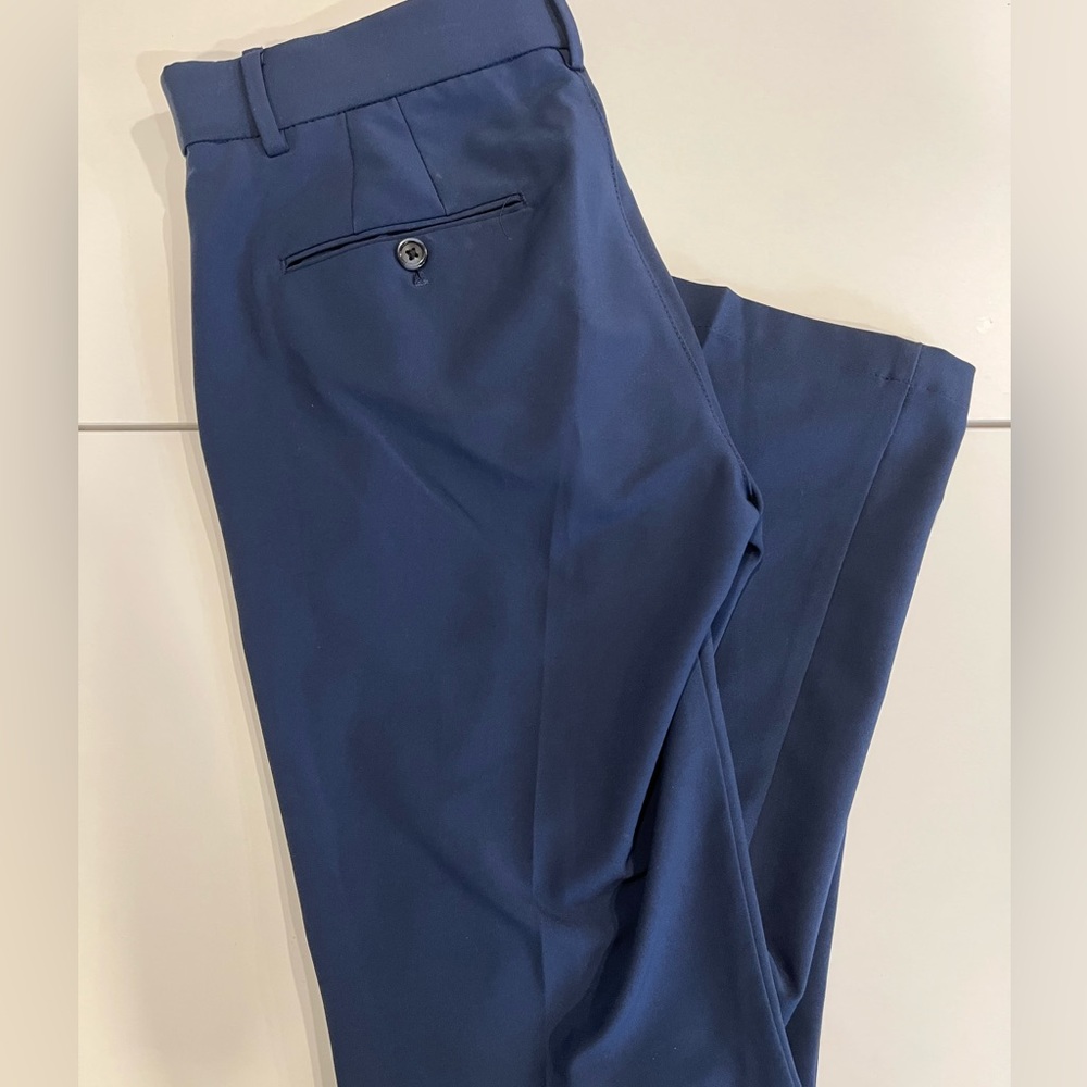 Blue men slim dress slacks
